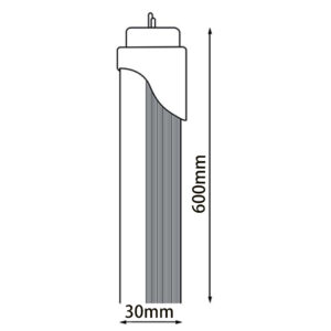 TUBO DE LED T8-2835-0.6M CONEXIÓN UN LATERAL - Imagen 2